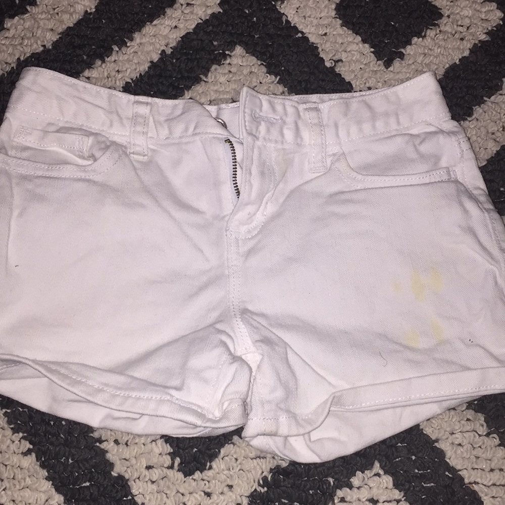 White jean shorts